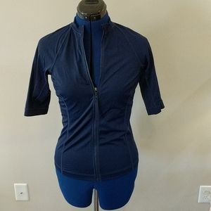 Lands' End navy rash guard